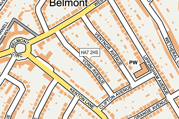 HA7 2HS map - OS OpenMap – Local (Ordnance Survey)