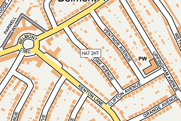 HA7 2HT map - OS OpenMap – Local (Ordnance Survey)