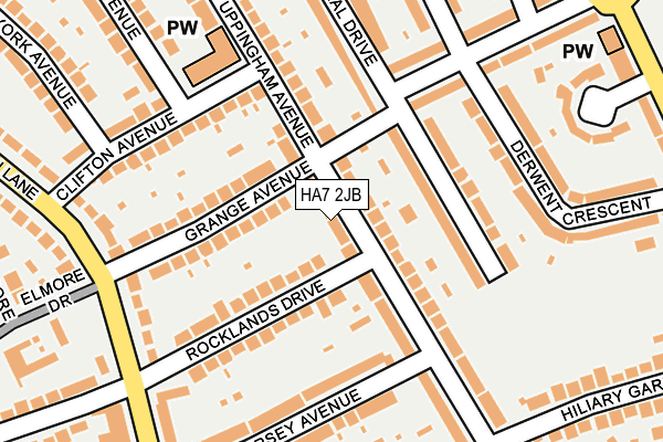 HA7 2JB map - OS OpenMap – Local (Ordnance Survey)
