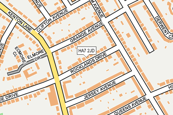 HA7 2JD map - OS OpenMap – Local (Ordnance Survey)