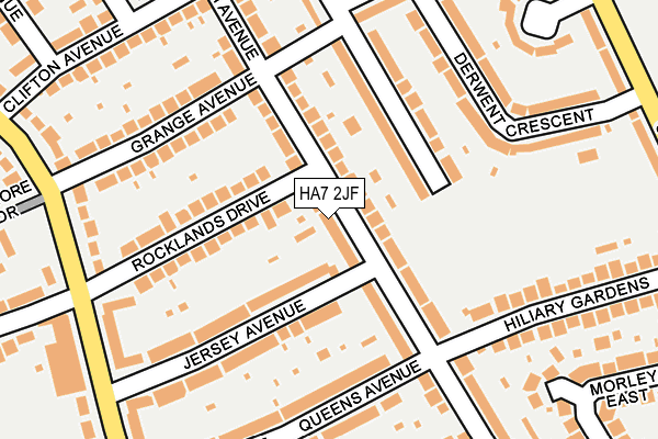 HA7 2JF map - OS OpenMap – Local (Ordnance Survey)