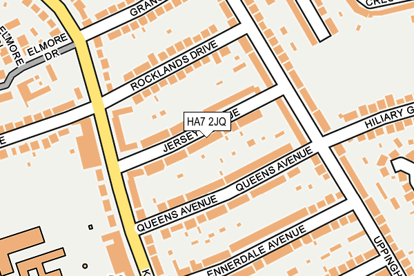 HA7 2JQ map - OS OpenMap – Local (Ordnance Survey)