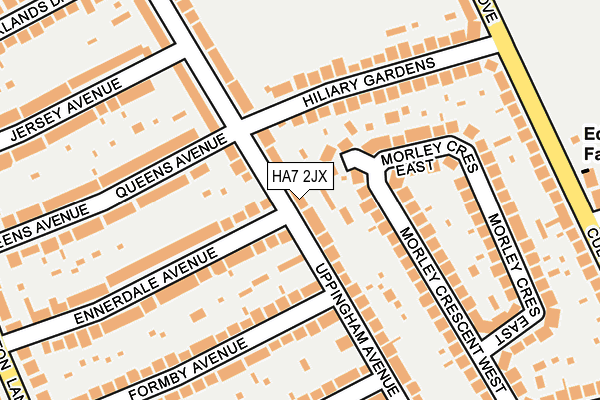 HA7 2JX map - OS OpenMap – Local (Ordnance Survey)