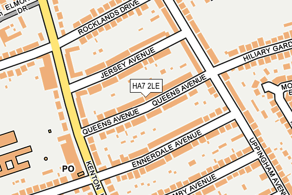 HA7 2LE map - OS OpenMap – Local (Ordnance Survey)