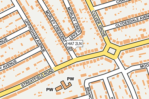 HA7 2LN map - OS OpenMap – Local (Ordnance Survey)