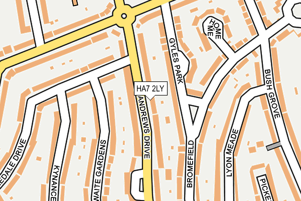 HA7 2LY map - OS OpenMap – Local (Ordnance Survey)