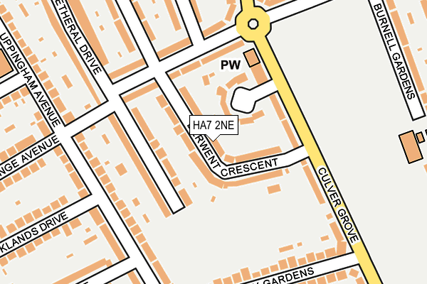 HA7 2NE map - OS OpenMap – Local (Ordnance Survey)
