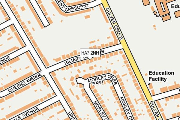 HA7 2NH map - OS OpenMap – Local (Ordnance Survey)