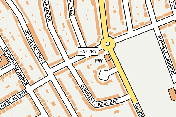 HA7 2PA map - OS OpenMap – Local (Ordnance Survey)