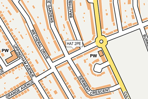 HA7 2PE map - OS OpenMap – Local (Ordnance Survey)