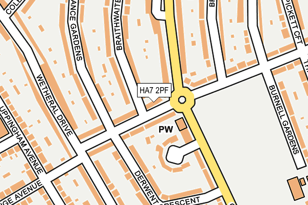 HA7 2PF map - OS OpenMap – Local (Ordnance Survey)