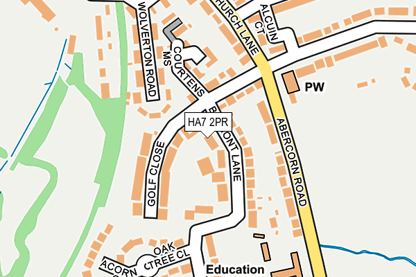 HA7 2PR map - OS OpenMap – Local (Ordnance Survey)