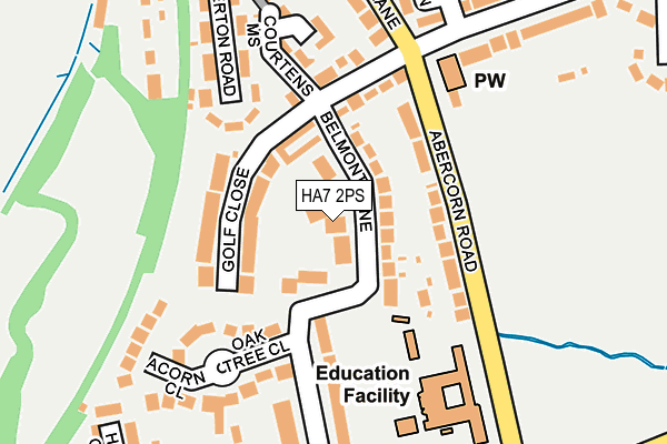 HA7 2PS map - OS OpenMap – Local (Ordnance Survey)