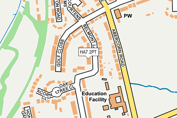 HA7 2PT map - OS OpenMap – Local (Ordnance Survey)