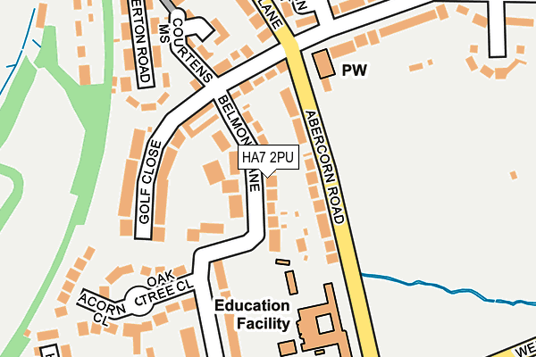 HA7 2PU map - OS OpenMap – Local (Ordnance Survey)