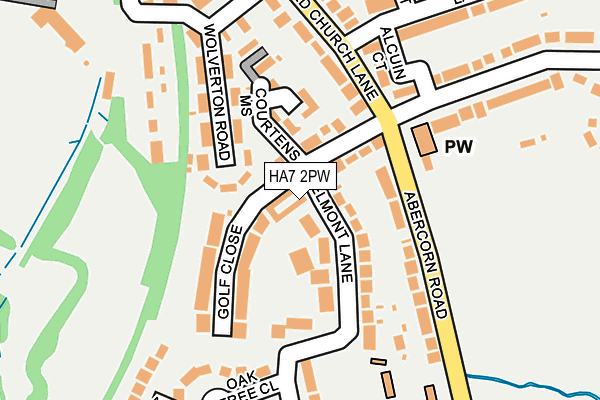 HA7 2PW map - OS OpenMap – Local (Ordnance Survey)