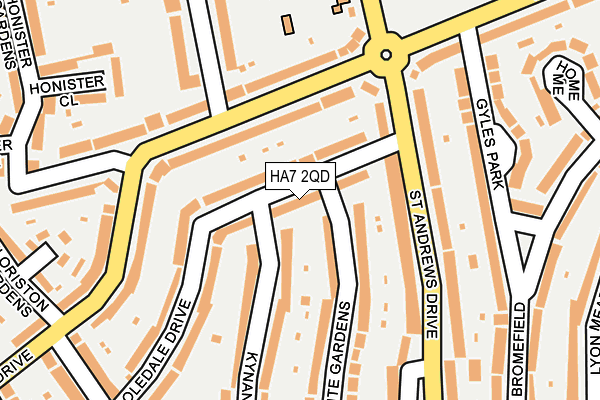 HA7 2QD map - OS OpenMap – Local (Ordnance Survey)