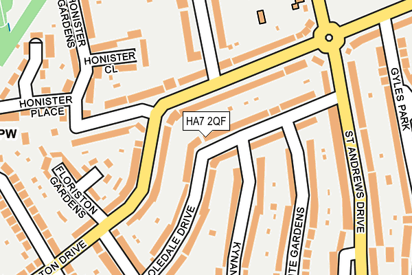 HA7 2QF map - OS OpenMap – Local (Ordnance Survey)