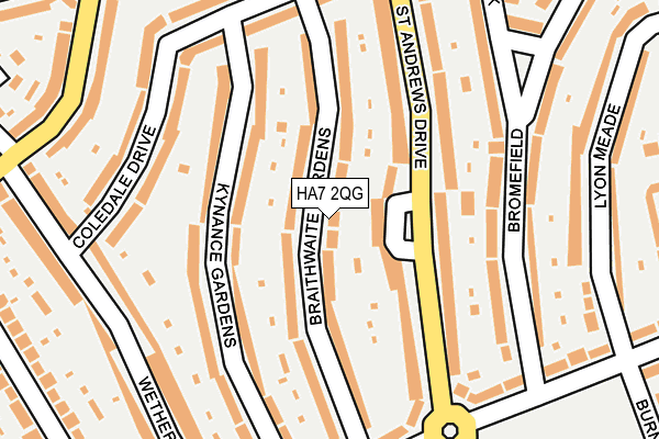 HA7 2QG map - OS OpenMap – Local (Ordnance Survey)