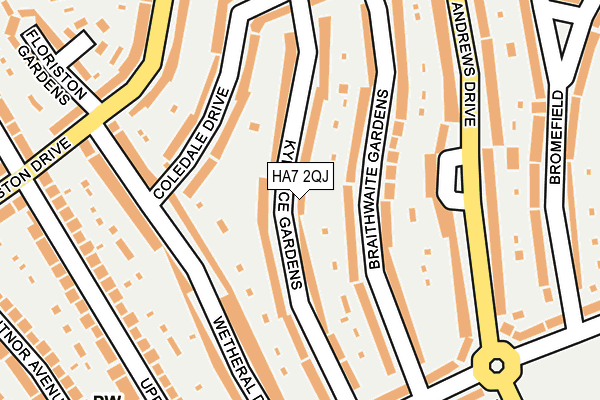 HA7 2QJ map - OS OpenMap – Local (Ordnance Survey)