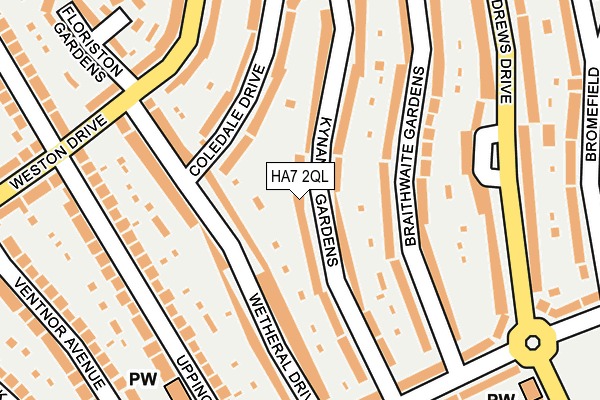 HA7 2QL map - OS OpenMap – Local (Ordnance Survey)