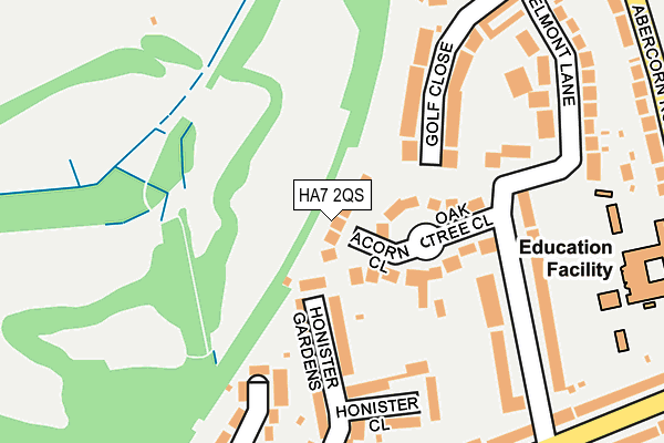 HA7 2QS map - OS OpenMap – Local (Ordnance Survey)