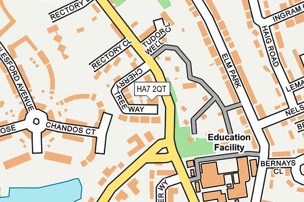 HA7 2QT map - OS OpenMap – Local (Ordnance Survey)