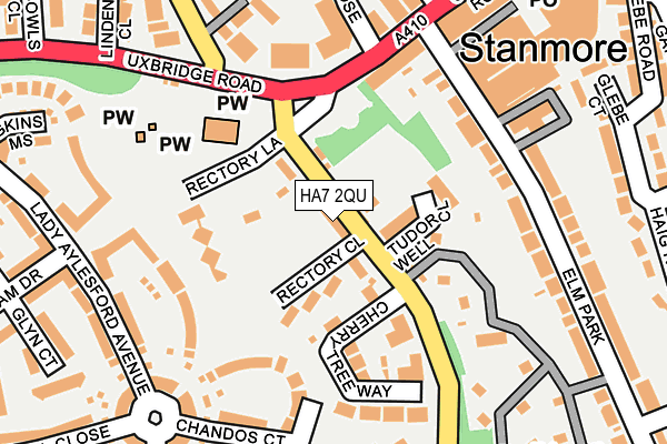 HA7 2QU map - OS OpenMap – Local (Ordnance Survey)
