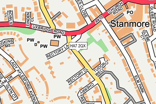 HA7 2QX map - OS OpenMap – Local (Ordnance Survey)