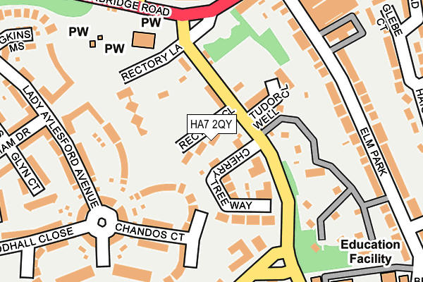 HA7 2QY map - OS OpenMap – Local (Ordnance Survey)