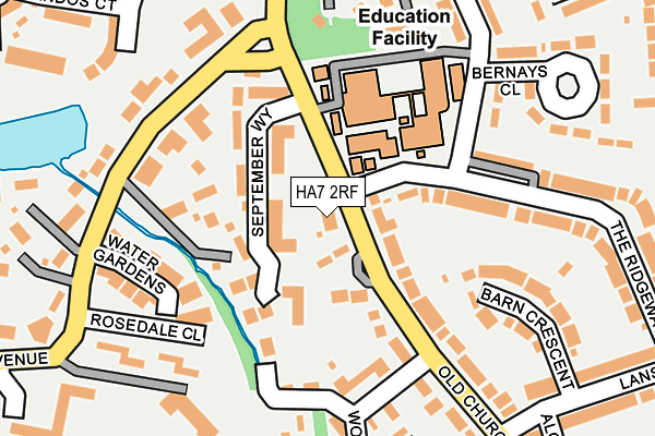 HA7 2RF map - OS OpenMap – Local (Ordnance Survey)