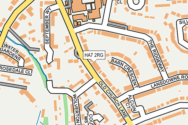 HA7 2RG map - OS OpenMap – Local (Ordnance Survey)