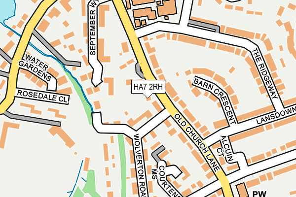 HA7 2RH map - OS OpenMap – Local (Ordnance Survey)