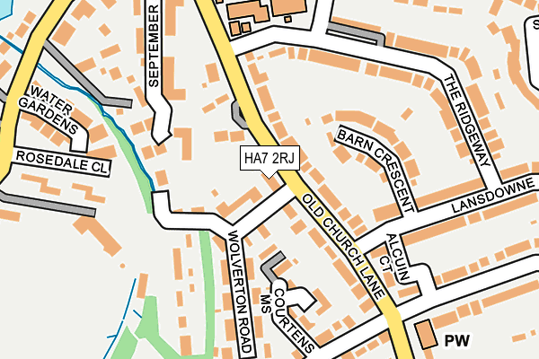 HA7 2RJ map - OS OpenMap – Local (Ordnance Survey)
