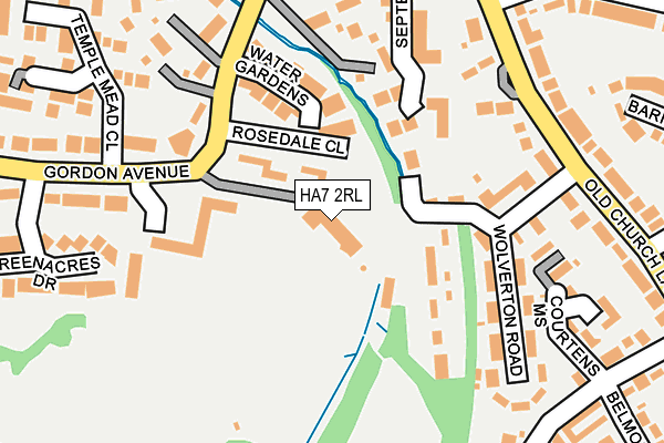 HA7 2RL map - OS OpenMap – Local (Ordnance Survey)