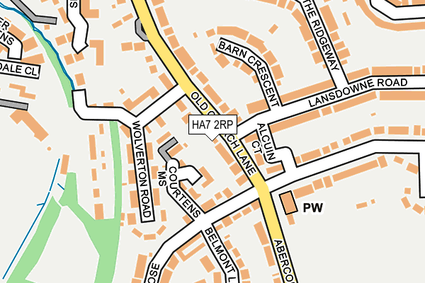 HA7 2RP map - OS OpenMap – Local (Ordnance Survey)