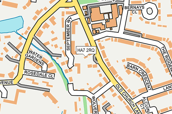 HA7 2RQ map - OS OpenMap – Local (Ordnance Survey)