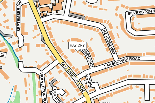 HA7 2RY map - OS OpenMap – Local (Ordnance Survey)