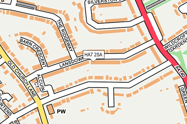 HA7 2SA map - OS OpenMap – Local (Ordnance Survey)