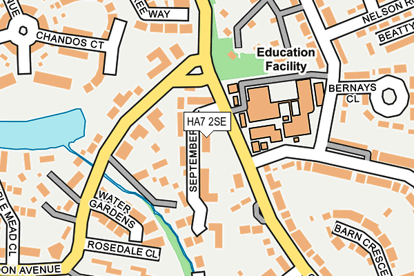 HA7 2SE map - OS OpenMap – Local (Ordnance Survey)