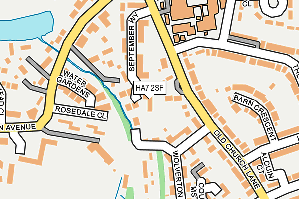 HA7 2SF map - OS OpenMap – Local (Ordnance Survey)