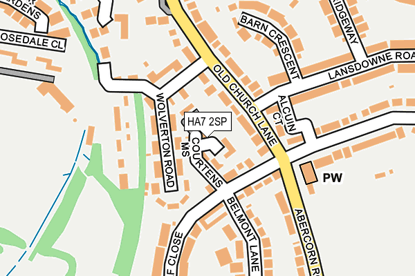 HA7 2SP map - OS OpenMap – Local (Ordnance Survey)