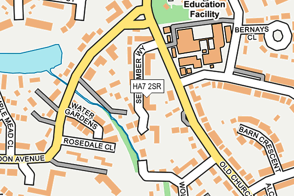 HA7 2SR map - OS OpenMap – Local (Ordnance Survey)