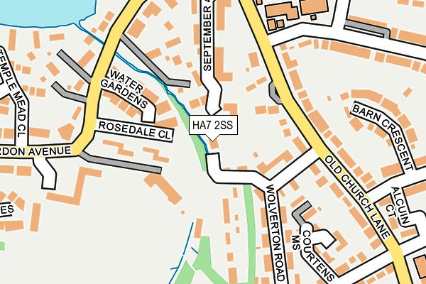 HA7 2SS map - OS OpenMap – Local (Ordnance Survey)