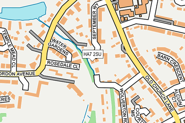 HA7 2SU map - OS OpenMap – Local (Ordnance Survey)