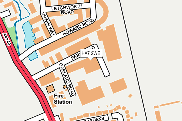 HA7 2WE map - OS OpenMap – Local (Ordnance Survey)