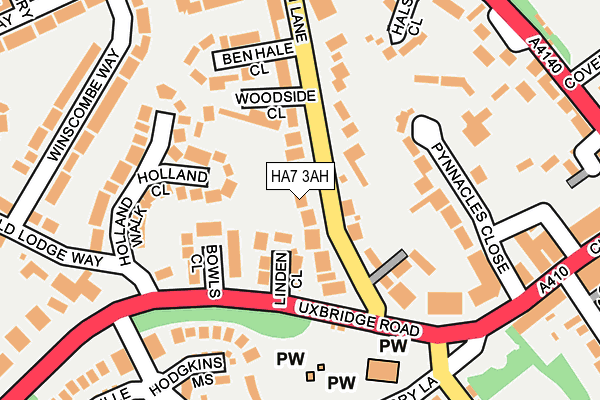 HA7 3AH map - OS OpenMap – Local (Ordnance Survey)