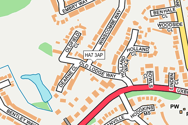 HA7 3AP map - OS OpenMap – Local (Ordnance Survey)