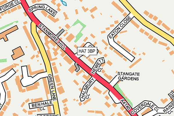 HA7 3BP map - OS OpenMap – Local (Ordnance Survey)