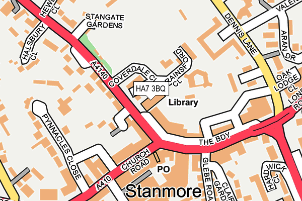 HA7 3BQ map - OS OpenMap – Local (Ordnance Survey)